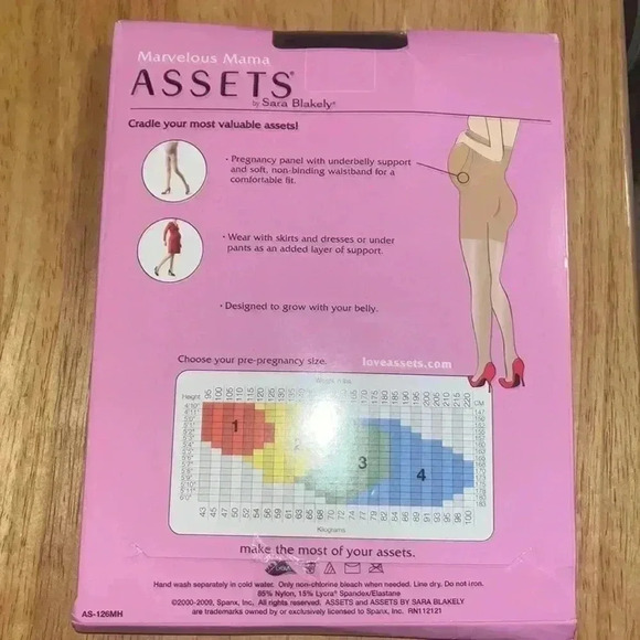 Assets Marvelous Mama Maternity Pantyhose SIZE 4 - Picture 2 of 3